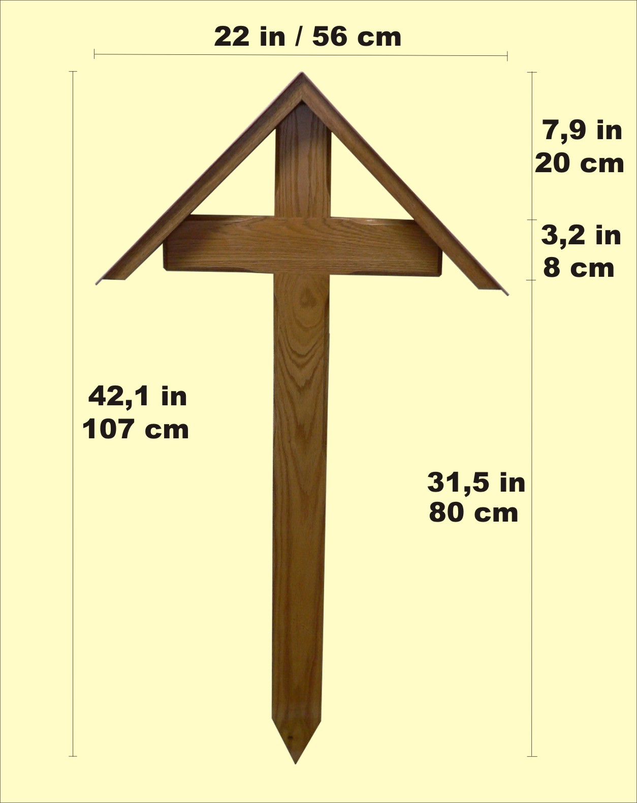 Graveside Memorial Cross 19cm Wife 60895 